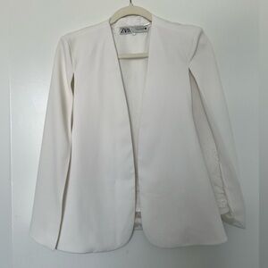 Zara White Blazer Modern Minimalist Design